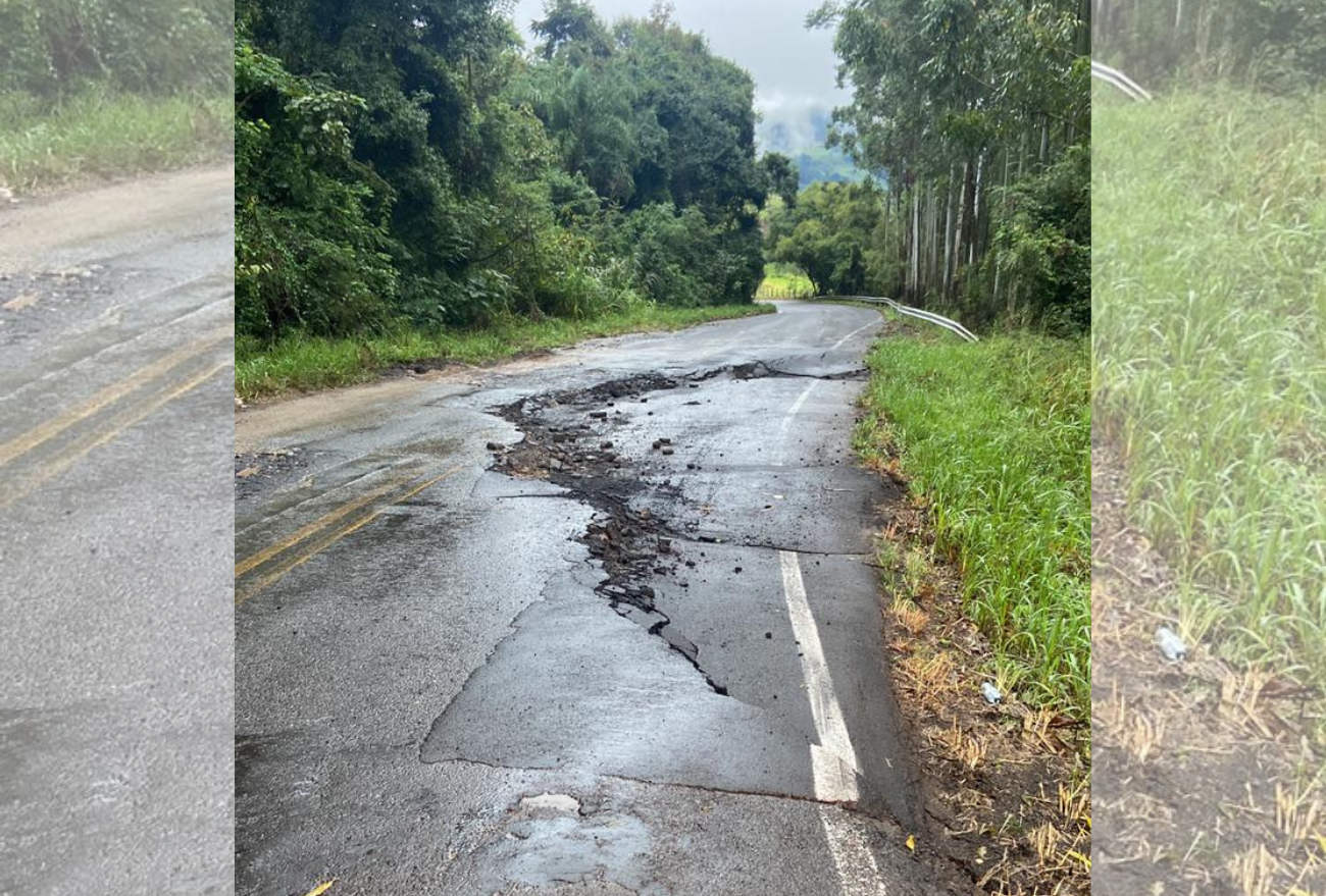 Cuidado: Trecho de asfalto em Xavantina registra nova queda de nível