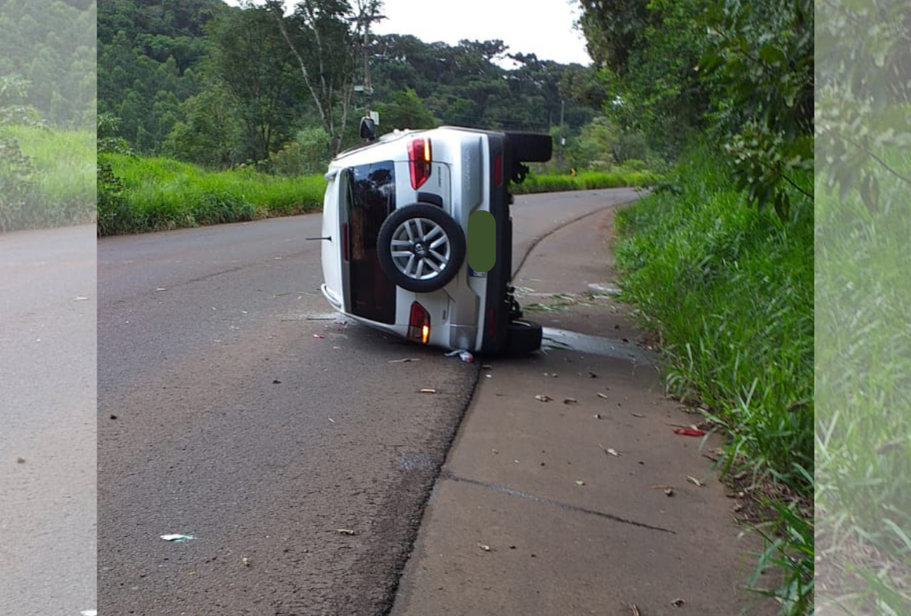 Vítima de capotamento de veículo entre Itá e Seara dá informações sobre o ocorrido