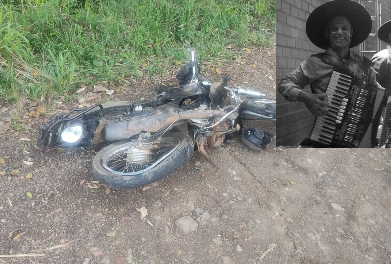 Motociclista do interior de Concórdia morre em colisão com caminhão na BR-153