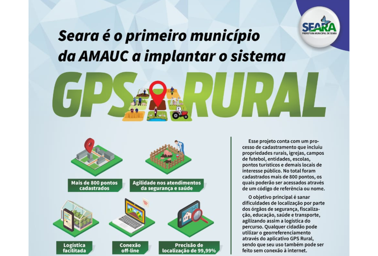 Seara é o primeiro município da Amauc a implantar o sistema GPS Rural