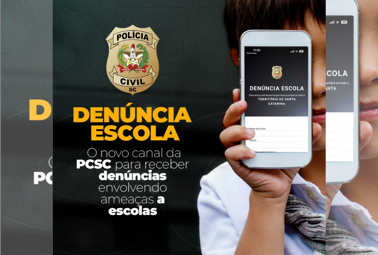 Polícia Civil abre novo canal para receber denúncias envolvendo ameaças a escolas
