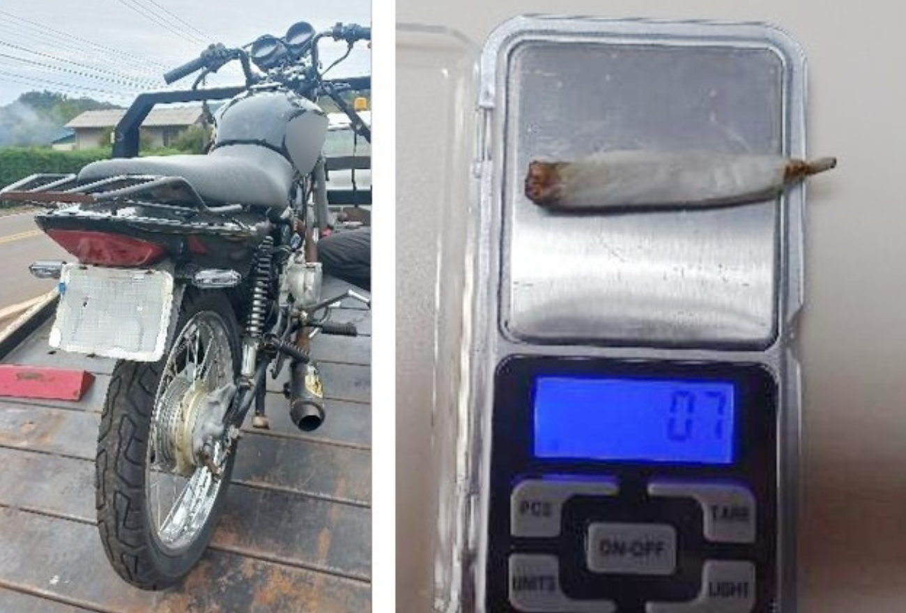 Concórdia: adolescente é apreendido com droga e conduzindo motocicleta