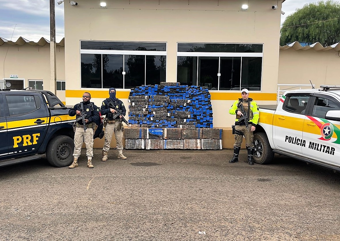 Ação conjunta apreende quase 800 quilos de maconha em Concórdia