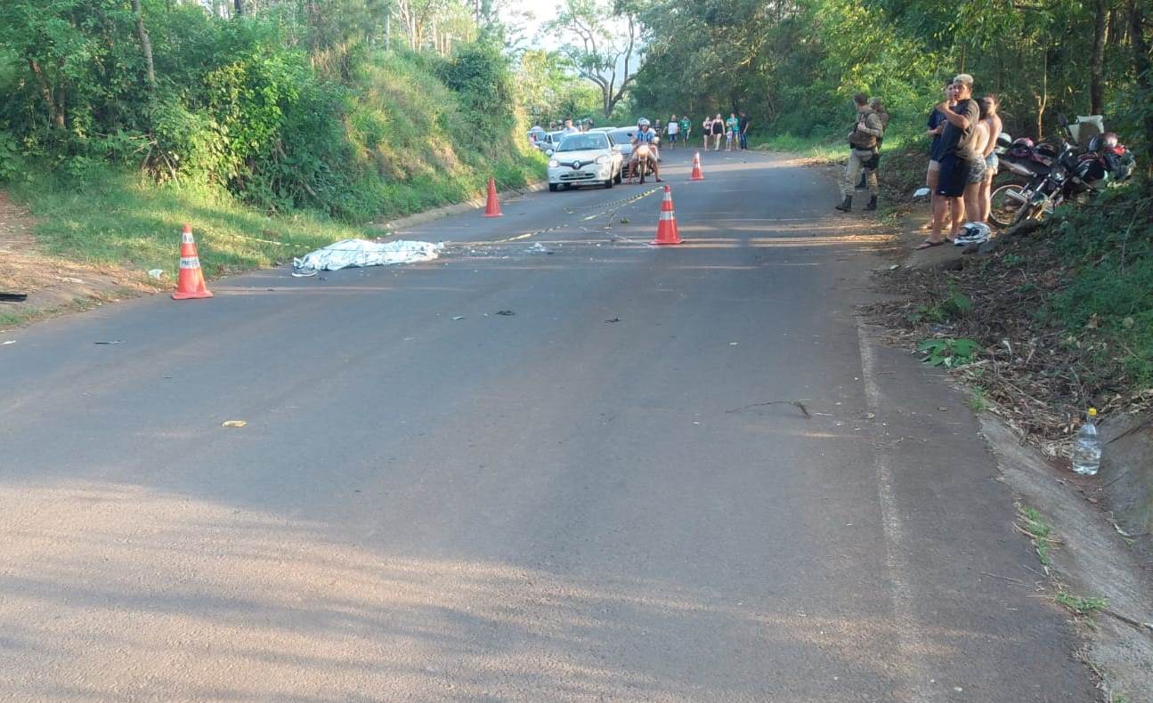 Motociclista morre após colisão entre motos na SC-283 entre Chapecó e Seara