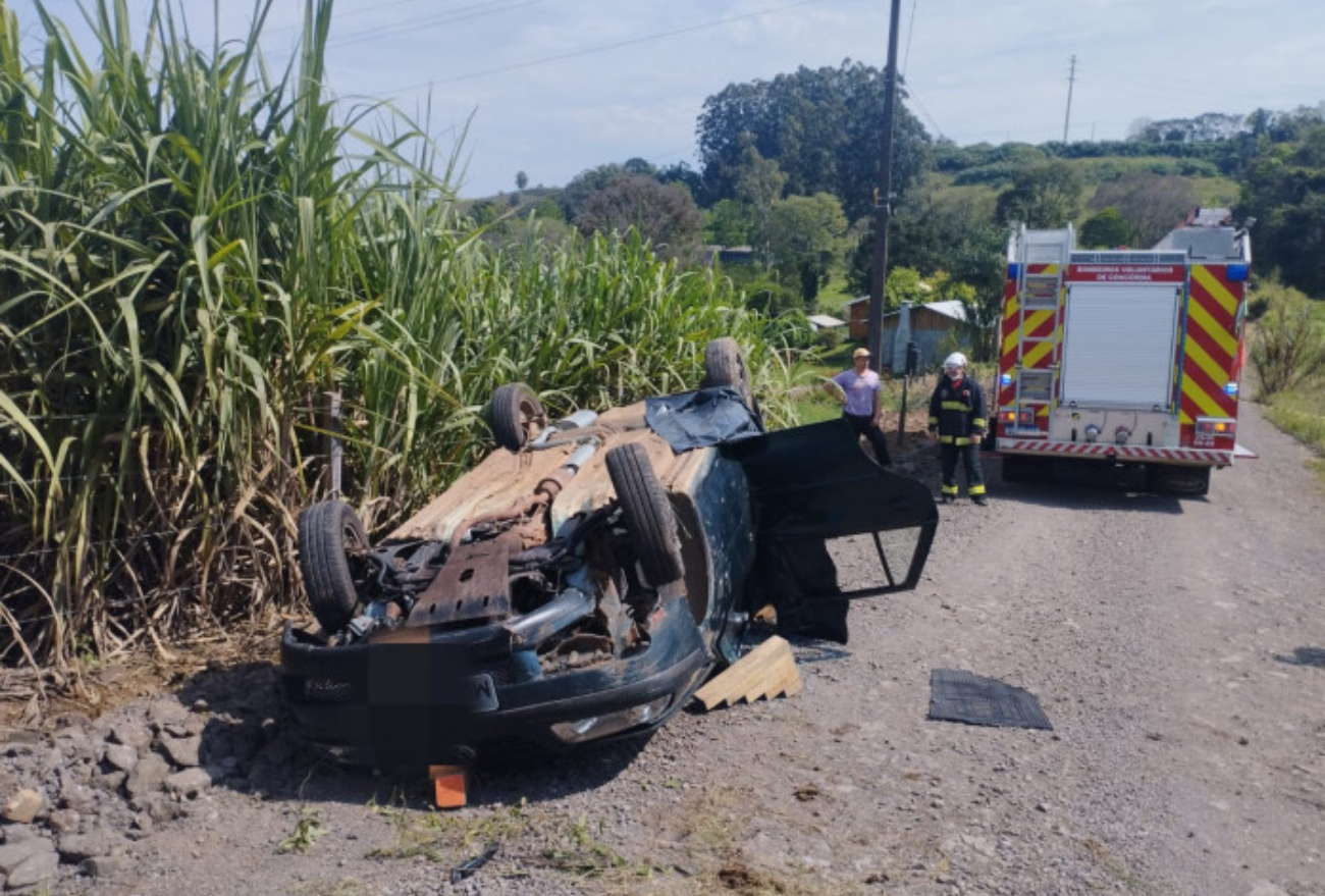 Após capotar veículo e fraturar gravemente a cabeça, condutor de Concórdia morre