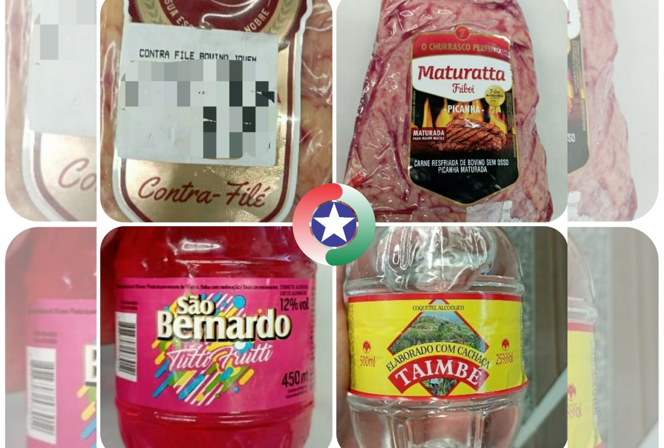 Homem é preso após furtar carnes e bebidas alcoólicas de supermercado