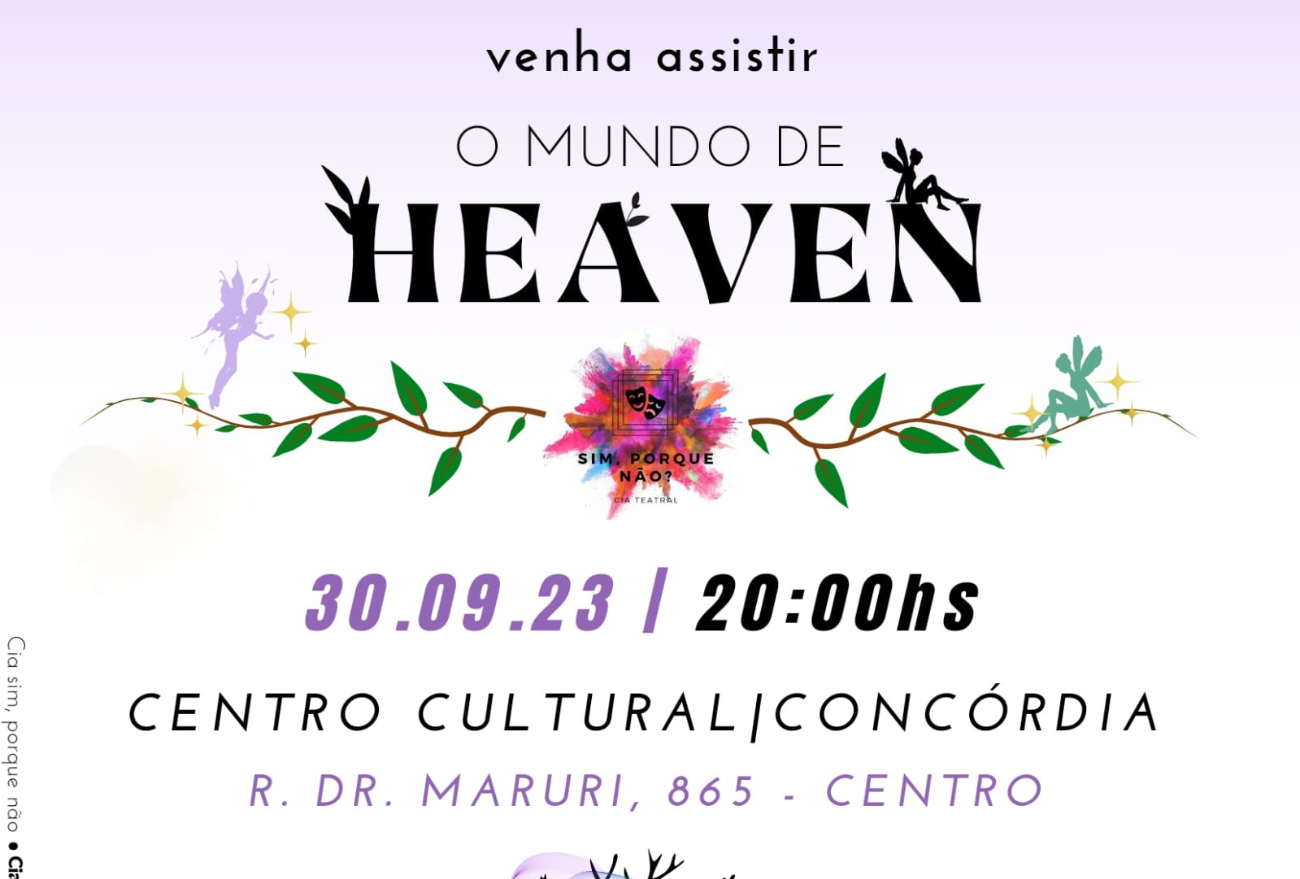 CIA Teatral de Itá apresenta espetáculo Heaven, neste fim de semana