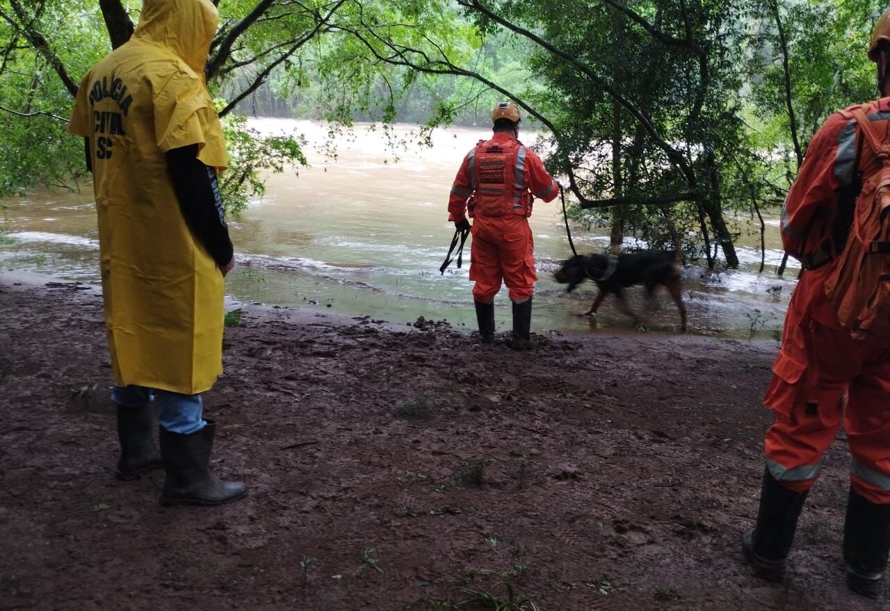 Polícia Civil realiza buscas por homem desaparecido, no Rio Jacutinga