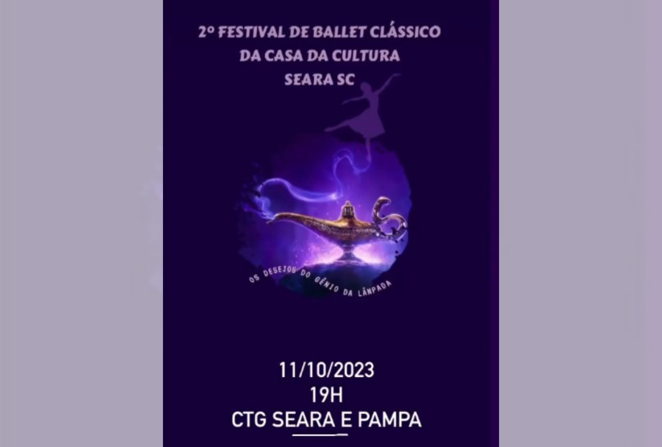 Segunda edição do Festival de Balett Clássico da Casa da Cultura acontecerá nesta semana