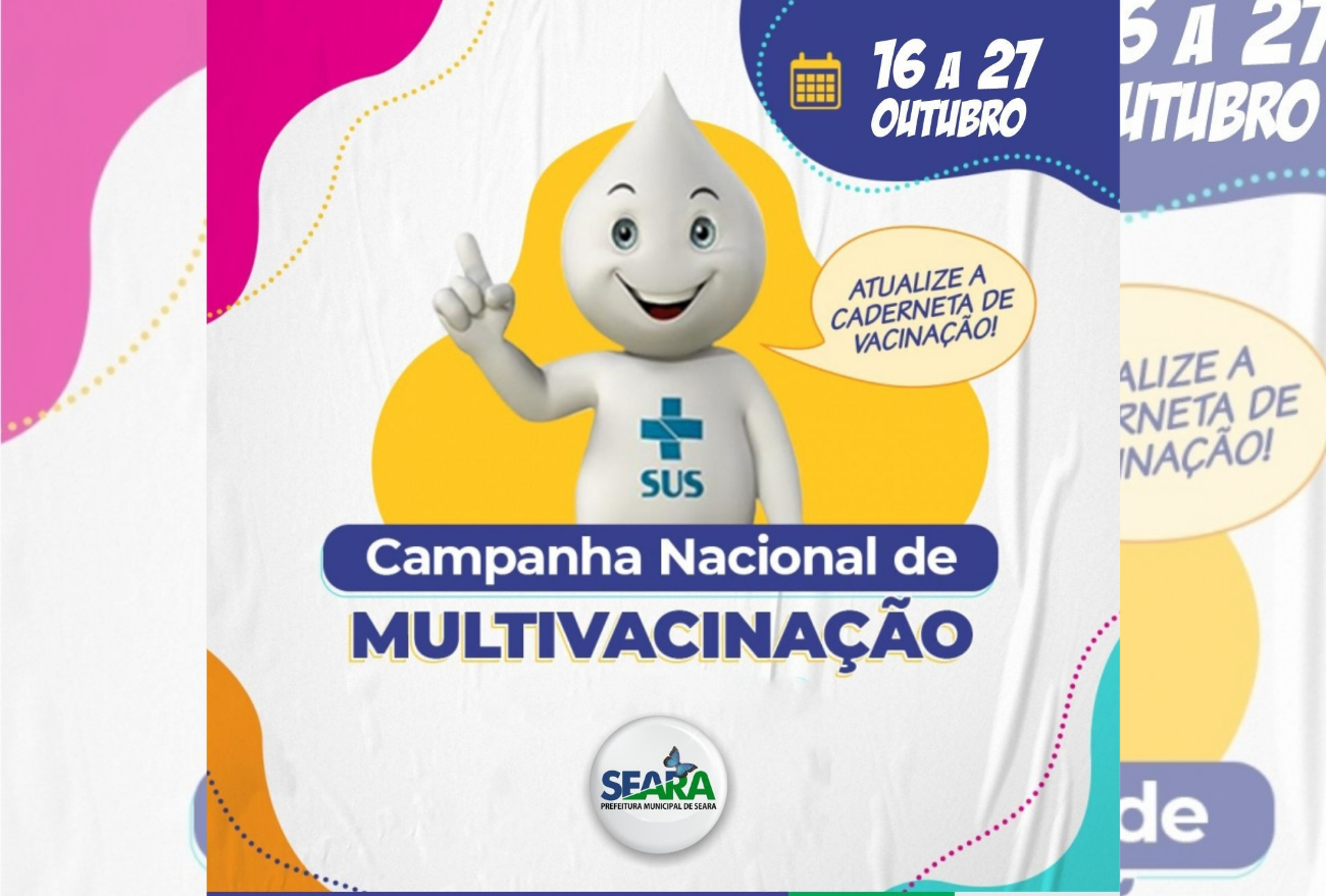 Atualize sua caderneta: Campanha Nacional de Multivacinação encerra nesta sexta-feira