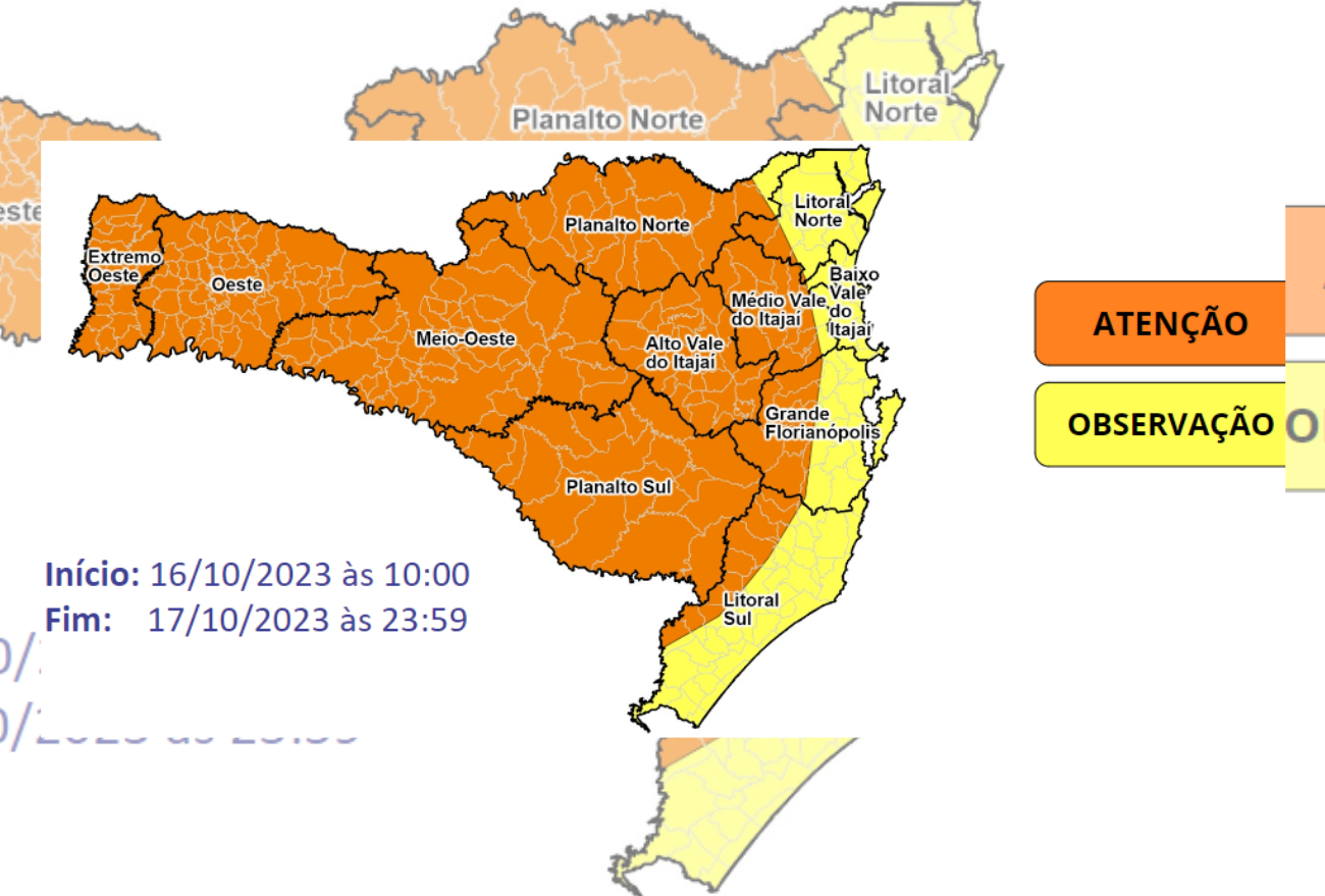 Defesa Civil emite alerta para temporais em Seara e região Lance Notícias