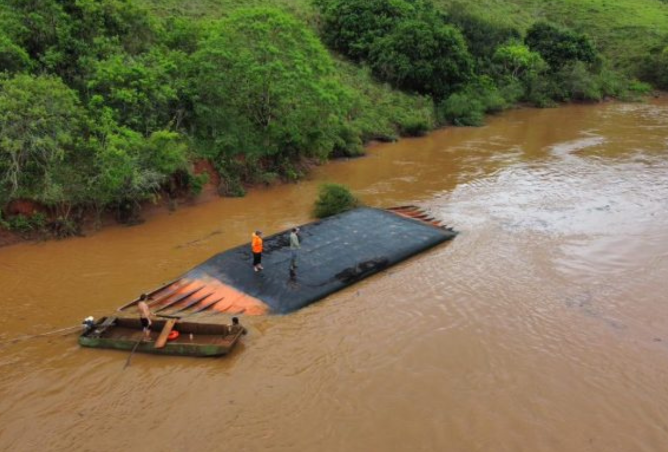 Corpo de marinheiro Flávio Tobaldini é localizado 15 km abaixo do acidente com balsa em Alto Bela Vista