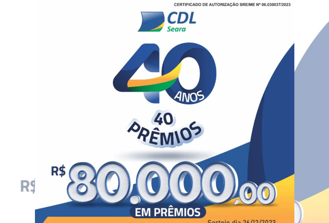 CDL de Seara realiza promoção com R$80 mil em prêmios