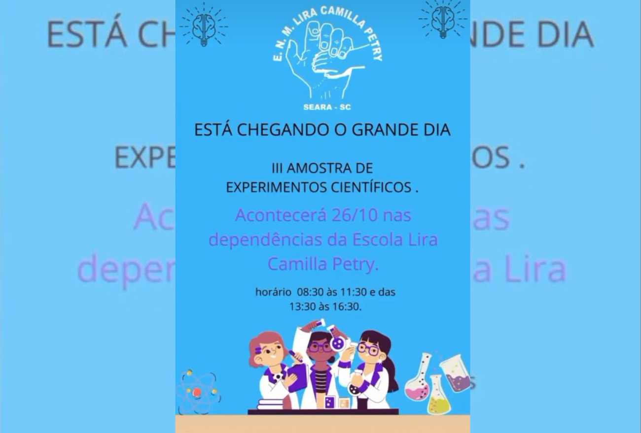 III Mostra de Experimentos Científicos é realizada na Escola Lira Camilla Petry nesta quinta-feira (26)